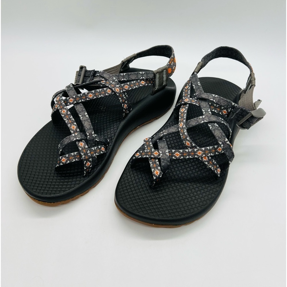 CHACO WOMEN’S STRAPPY OUTDOOR ADVENTURE SANDALS GRAY/ORANGE SIZE 7